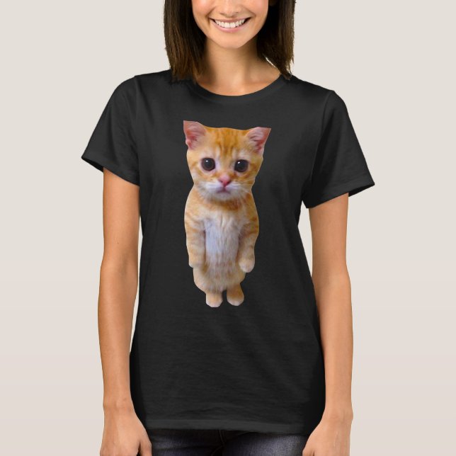 Camiseta Munchkin Kitty Meme Trendy El Gato Meme Triste Llo (Anverso)
