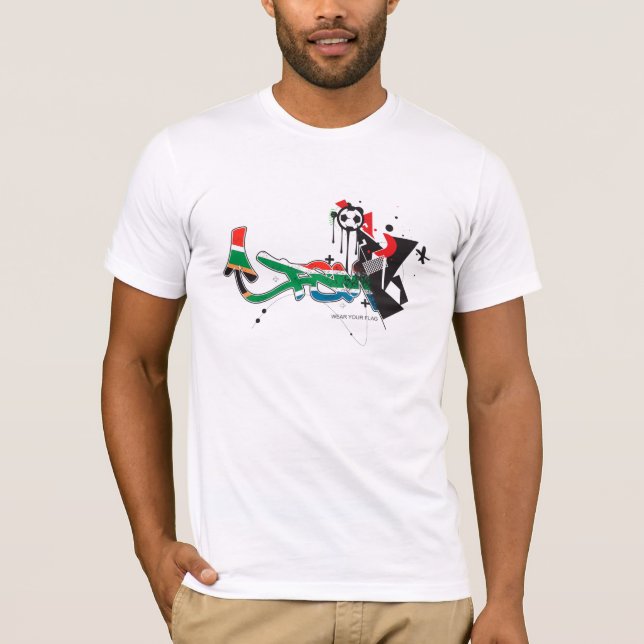 Camiseta Mundial 2010 del FSM - bandera de Suráfrica (Anverso)