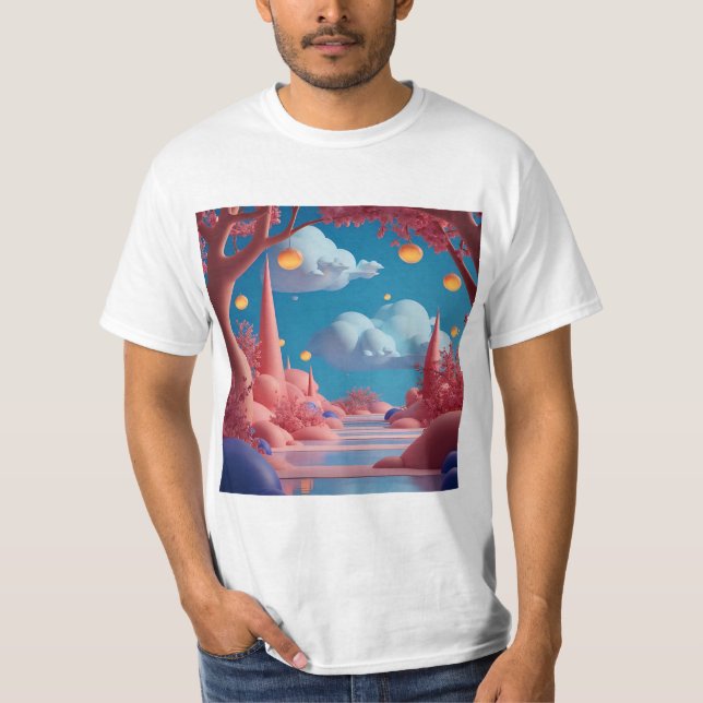 Camiseta Mundo Alienigena Rosa (Anverso)