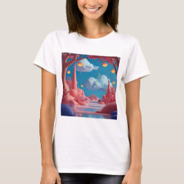 Camiseta Mundo Alienigena Rosa