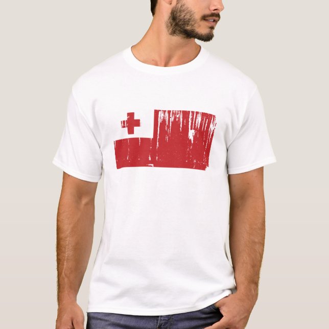 Camiseta Mundo de la bandera de Tonga (Anverso)
