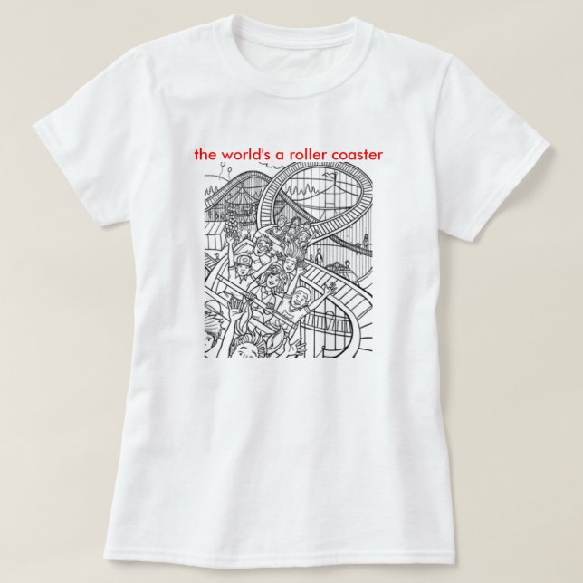 Camiseta mundo de la montaña rusa (Diseño del anverso)