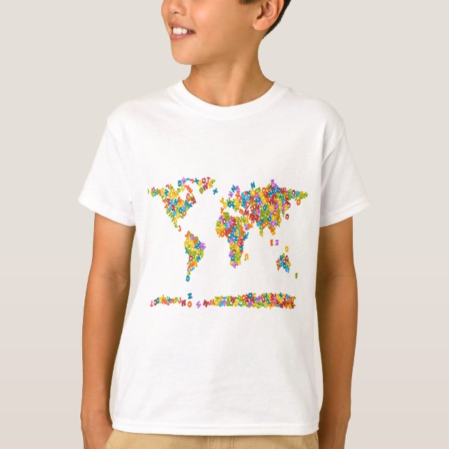 CAMISETA MUNDO DE LETRAS (Anverso)