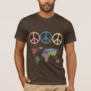 Camiseta mundo del símbolo de paz