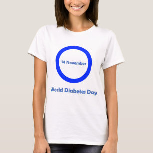 Camiseta Mundo diabetes día conciencia de la diabetes del