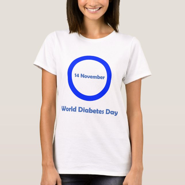 Camiseta Mundo diabetes día conciencia de la diabetes del (Anverso)