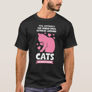 Camiseta mundo gira en torno a los gatos Gato