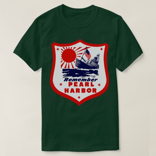 Camiseta Mundo II Recuerdan Pearl Harbor (Diseño del anverso)