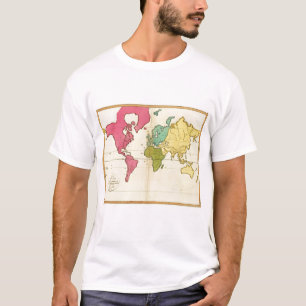 Camiseta Mundo llano del mapa