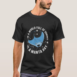 Camiseta Mundo Lleno De Tiburones Mar Océano Raya Animal Ho