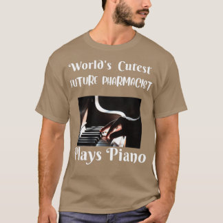 CAMISETA MUNDO MÁS CORTO FUTURO FARMACÉUTICO JUEGA PIANO