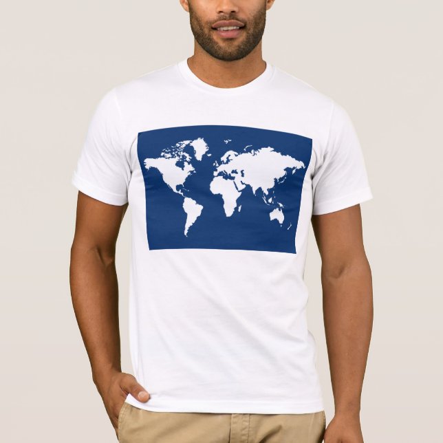 Camiseta Mundo Navy Elegante (Anverso)