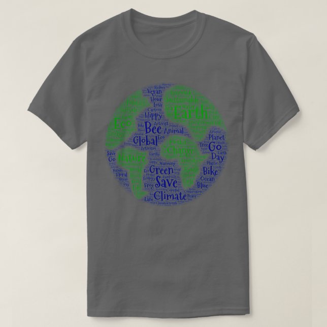 Camiseta Mundo Nube Tierra (Diseño del anverso)