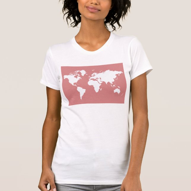 Camiseta Mundo rosa elegante (Anverso)