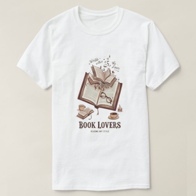 Camiseta Mundos dentro de páginas (Diseño del anverso)