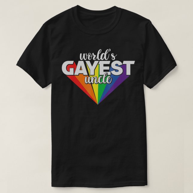 Camiseta Mundos Gayest Tío LGBT Orgullo Gtío Orgullo Gay Un (Diseño del anverso)