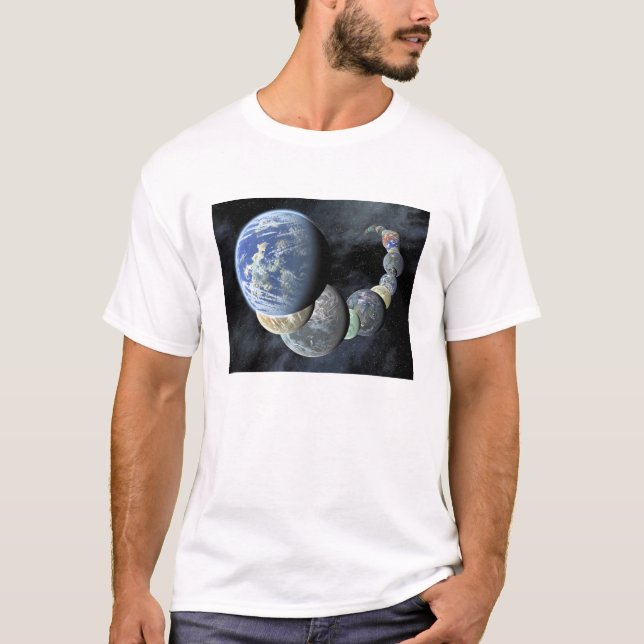 Camiseta Mundos rocosos y terrestres (Anverso)