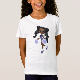 Camiseta Muñeca afroamericana bonita de la animadora