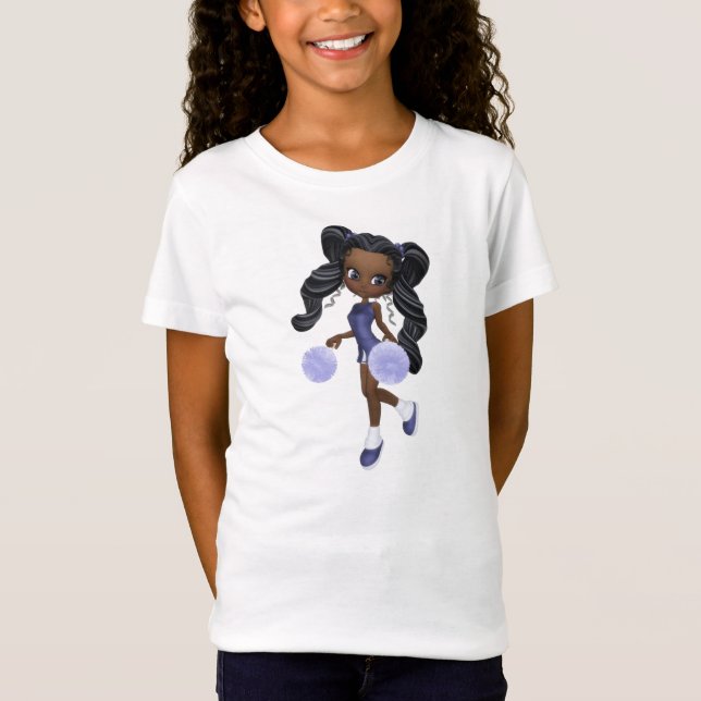 Camiseta Muñeca afroamericana bonita de la animadora (Anverso)