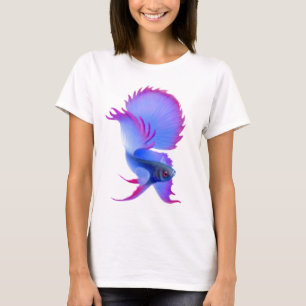 Camiseta Muñeca azul de las señoras de Betta Splendens