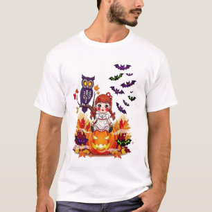 Camiseta Muñeca Búho de Halloween Adorable