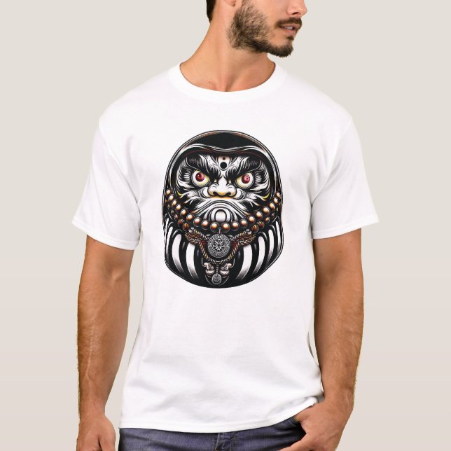 Camiseta Muñeca Daruma Arte Japonés (Anverso)