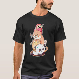 Camiseta Muñeca Daruma Japonesa Perro Shiba Inu Gato Gigant