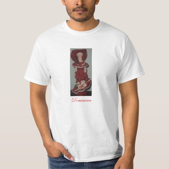 Camiseta Muñeca de cerámica dominicana anónima, pecado (Anverso)
