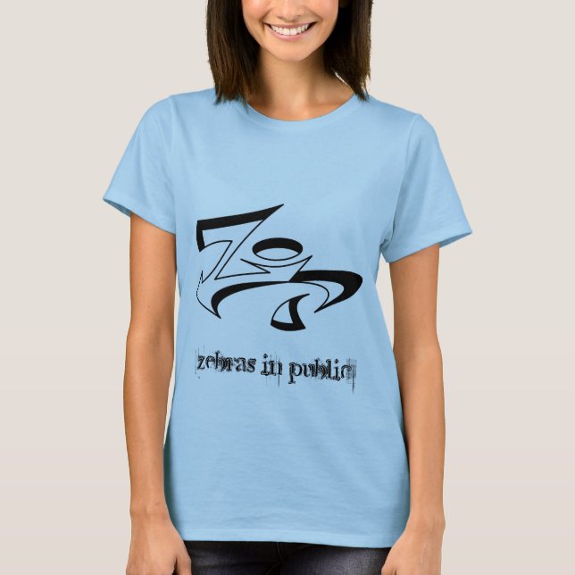 Camiseta Muñeca de las señoras del engranaje de la cebra (Anverso)