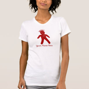 Camiseta Muñeca de Voodoo Rojo en Sangre