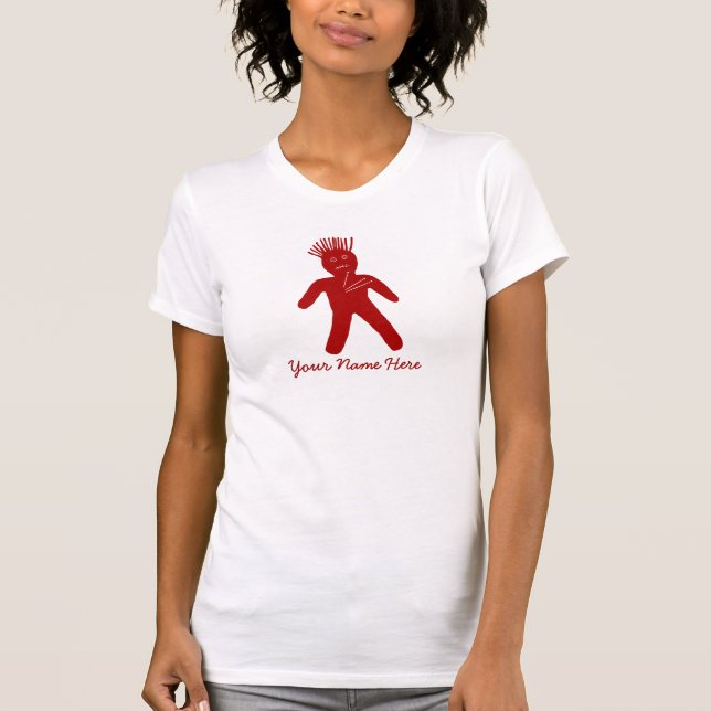 Camiseta Muñeca de Voodoo Rojo en Sangre (Anverso)