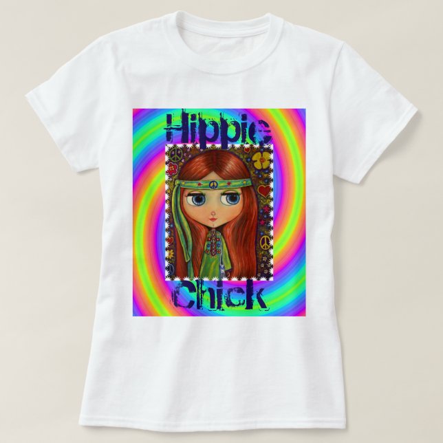 Camiseta Muñeca grande del ojo del teñido anudado de los (Diseño del anverso)