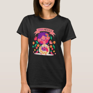Camiseta Muñeca Mexicana Lele ¡Que viva México!