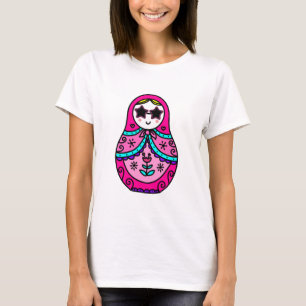 Camiseta muñeca rusa rosa