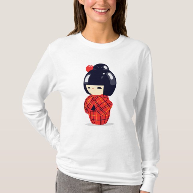Camiseta Muñeca Sakura Kokeshi (Anverso)