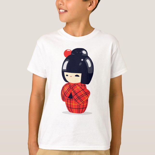 Camiseta Muñeca Sakura Kokeshi (Anverso)