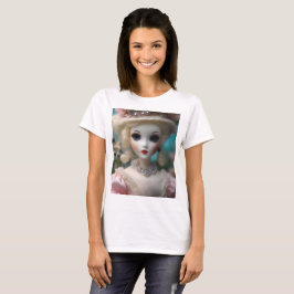 Camiseta Muñeca Vintage con ojos azules,
