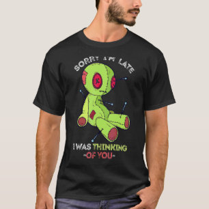 Camiseta Muñeca Voodoo Perdón por estar atrasada Gótico Pas