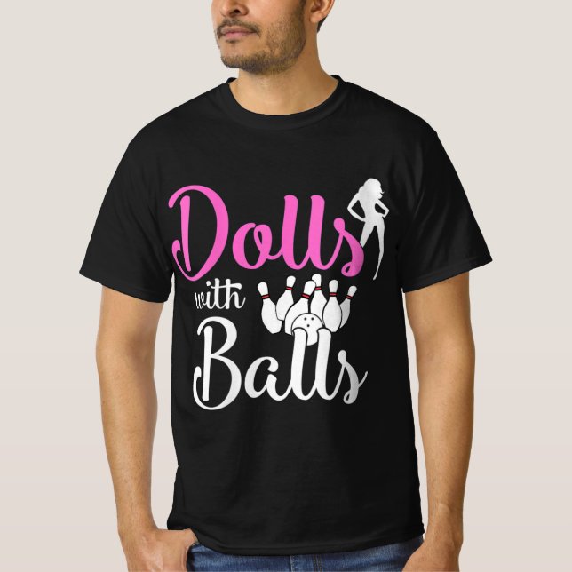 Camiseta Muñecas con bolas - Bowling Chicas Trip Team Bowle (Anverso)