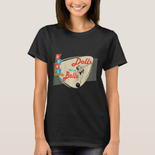 Camiseta Muñecas con equipo de bolos retro vintage
