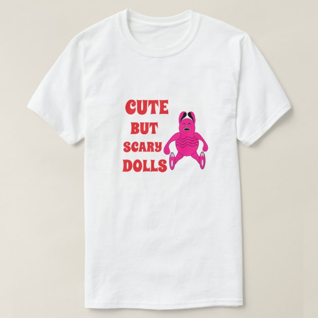 Camiseta Muñecas cortas pero aterradoras (Diseño del anverso)