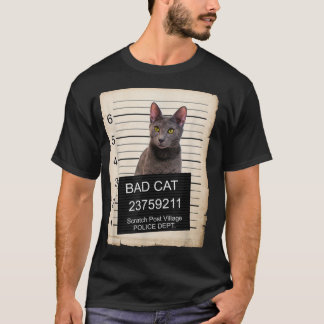 Camiseta Muñecas de gatito azul rusas disparan a gato malo