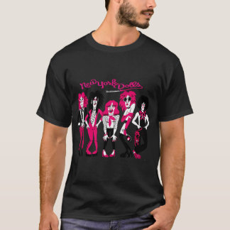 Camiseta Muñecas de Nueva York Caricatura Glam Punk Banda d