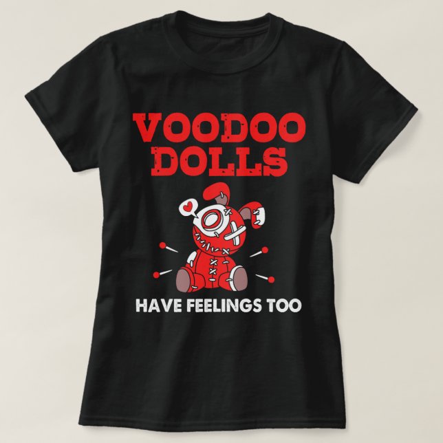 Camiseta Muñecas De Voodoo Emo Tienen Sentimientos De Hallo (Diseño del anverso)