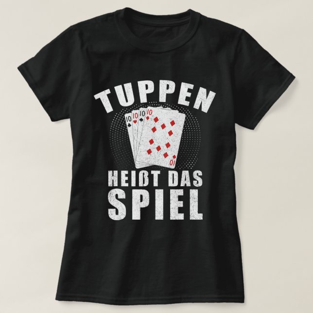 Camiseta Muñecas divertidas juego de cartas Schrömen Rheinl (Diseño del anverso)