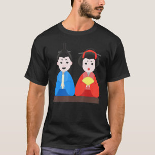 Camiseta Muñecas imperiales japonesas muñecas Hinamatsuri