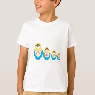 Camiseta Muñecas rusas de la jerarquización de Matryoshka