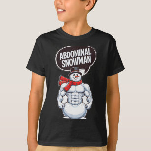 Camiseta Muñeco de nieve abdominal 6 Pack Abs Navidad Para