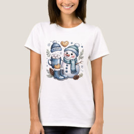 Camiseta Muñeco de nieve acogedor de invierno 