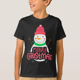Camiseta Muñeco de nieve adorable Feliz Navidad Feliz Navid